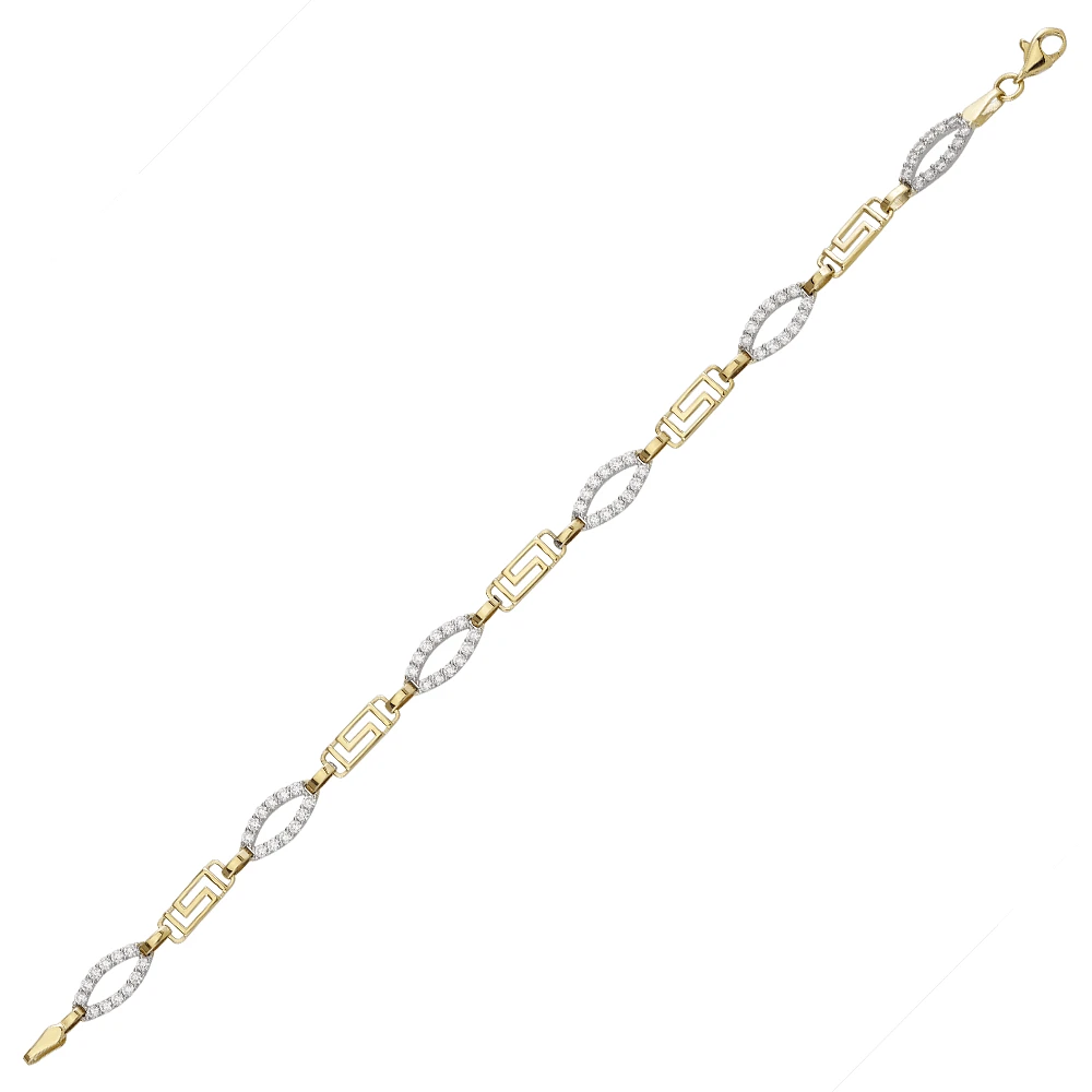 BRACELET OR 2 TONS 10K - 7.5''