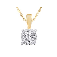 10K YELLOW GOLD PENDANT - 18''