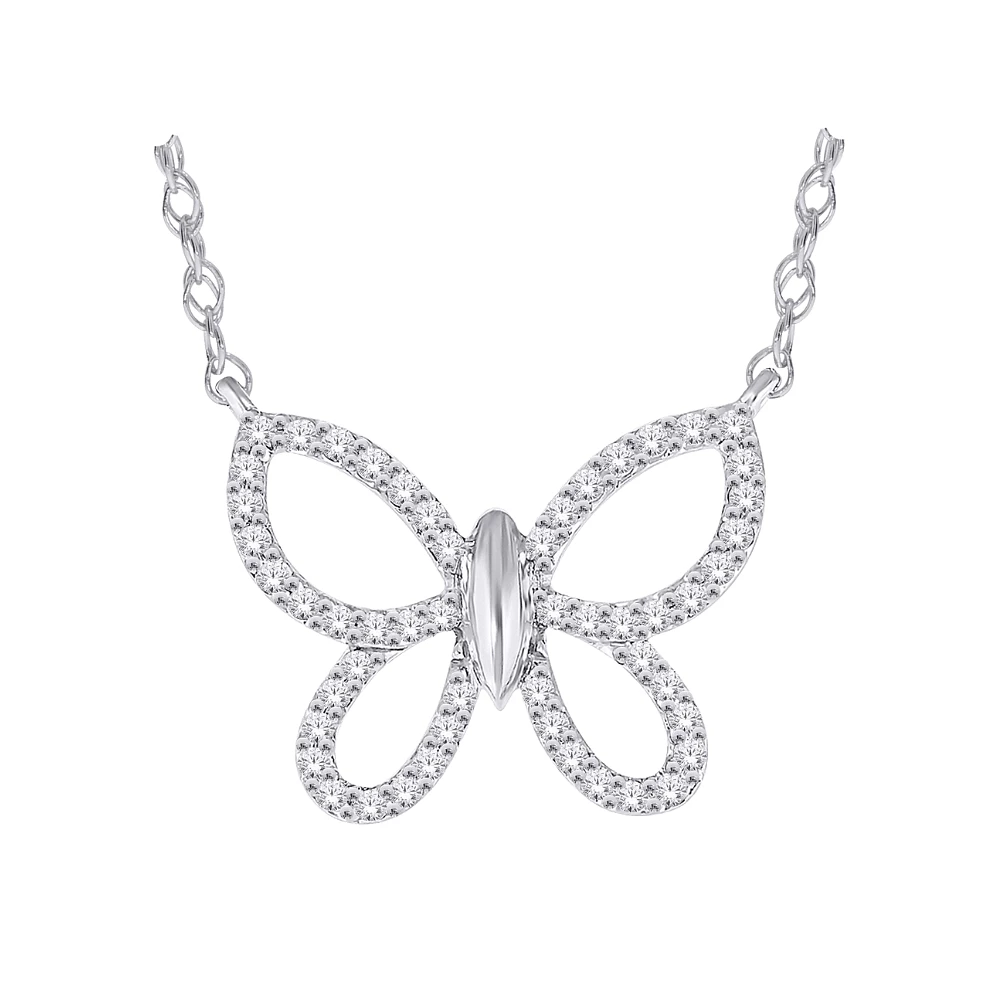 COLLIER OR BLANC 10K