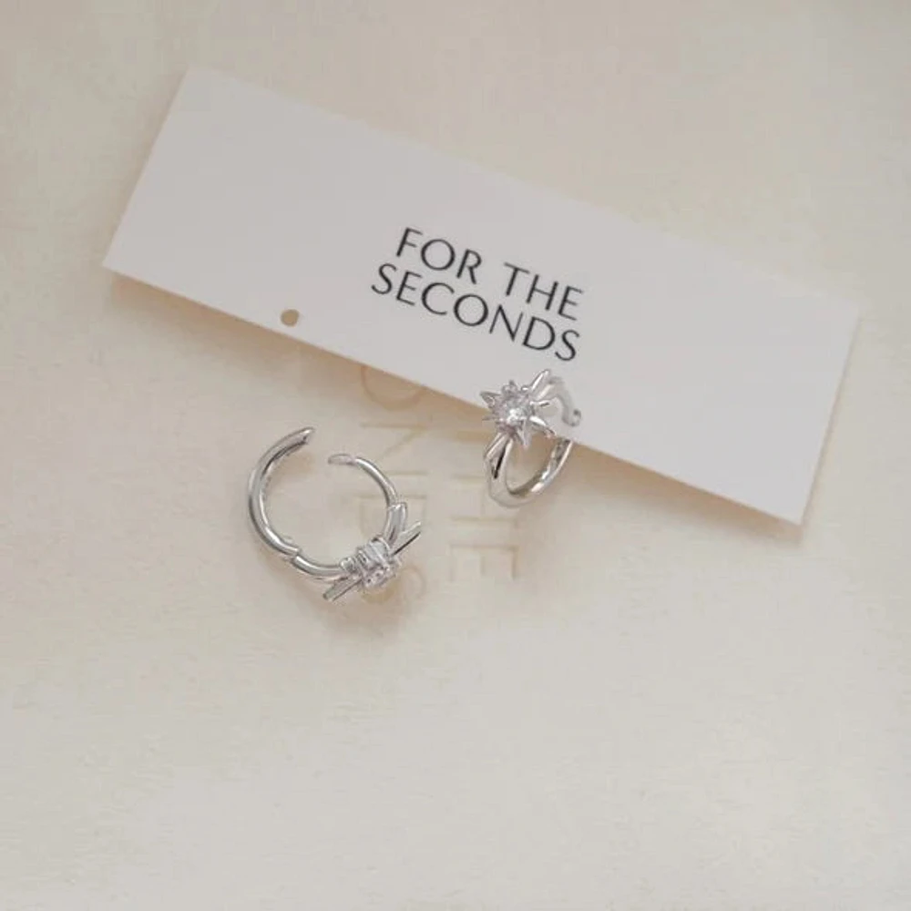 Starburst Earrings - Silver