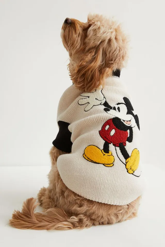 Appliquéd Dog Sweater