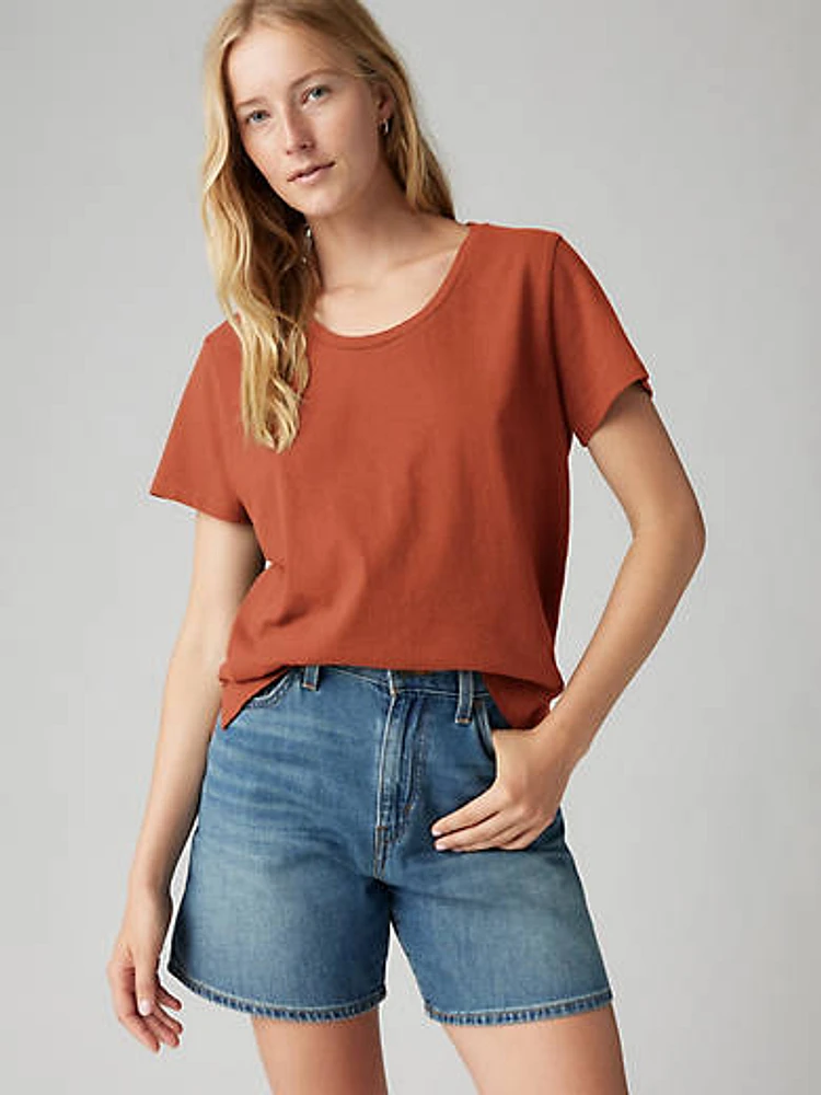 Bridget Cotton Linen Short Sleeve T-Shirt