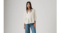 Gina Linen Blend Blouse