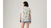 Darlene Linen Blend Short Sleeve Shirt