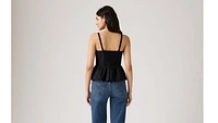 Lula Eyelet Peplum Tank Top