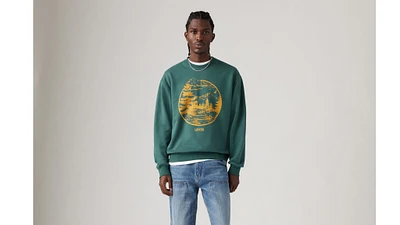 Relaxed Graphic Crewneck Sweatshirt