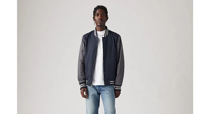 Lightweight Colorblock Varsity Jacket
