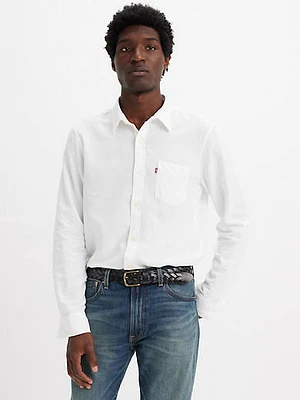 Sunset One Pocket Cotton Linen Standard Fit Shirt
