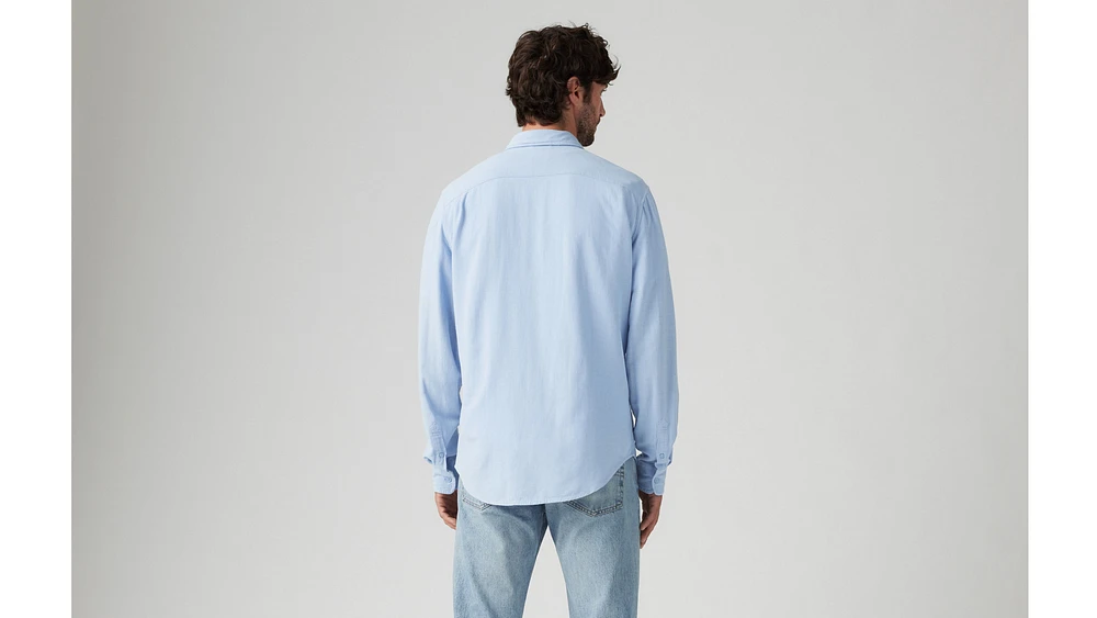 Sunset One Pocket Cotton Linen Standard Fit Shirt