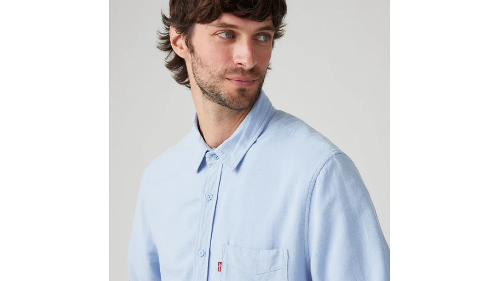 Sunset One Pocket Cotton Linen Standard Fit Shirt