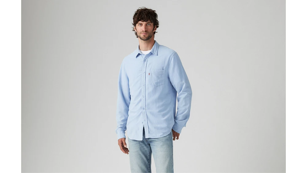 Sunset One Pocket Cotton Linen Standard Fit Shirt