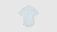 Short Sleeve Sunset Cotton Linen One Pocket Shirt