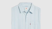 Short Sleeve Sunset Cotton Linen One Pocket Shirt
