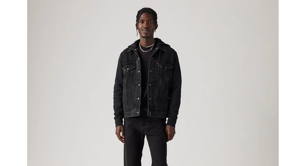 Hybrid Hoodie Trucker Jacket