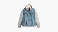 Hybrid Hoodie Trucker Jacket (Tall)