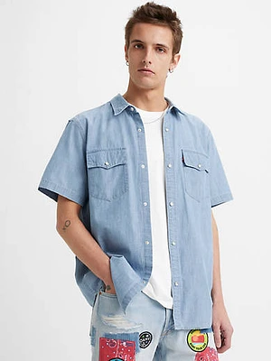 Short Sleeve Relaxed Fit Western Shirt