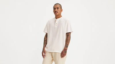 Short Sleeve Four Button Henley