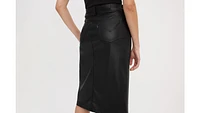 Faux Leather Icon Pencil Skirt