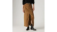 Ankle Column Corduroy Skirt