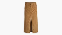 Ankle Column Corduroy Skirt