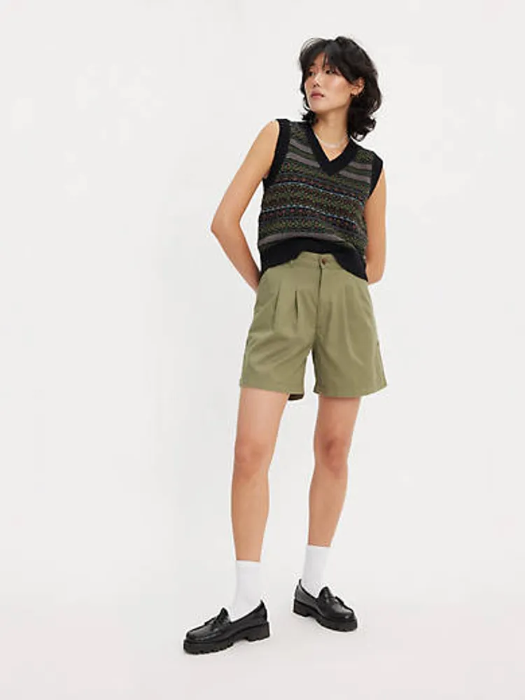 Pleated Women's Trouser Shorts