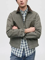 Full-Zip Mechanic Trucker Jacket