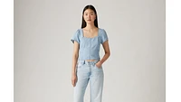 Ophelia Short Sleeve Denim Corset