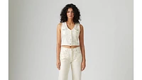 Coated Bella Denim Corset Top