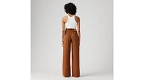 XL Baggy Straight Linen Blend Women's Pants