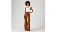 XL Baggy Straight Linen Blend Women's Pants