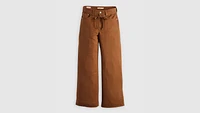 XL Baggy Straight Linen Blend Women's Pants