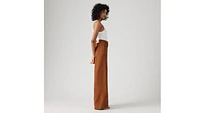XL Baggy Straight Linen Blend Women's Pants