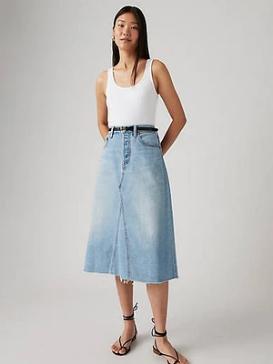 High-Rise A-Line Decon Skirt