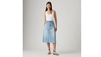 High-Rise A-Line Decon Skirt