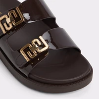 Alessie Medium Brown Women's Footbed sandals | ALDO Canada