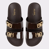 Alessie Medium Brown Women's Footbed sandals | ALDO Canada