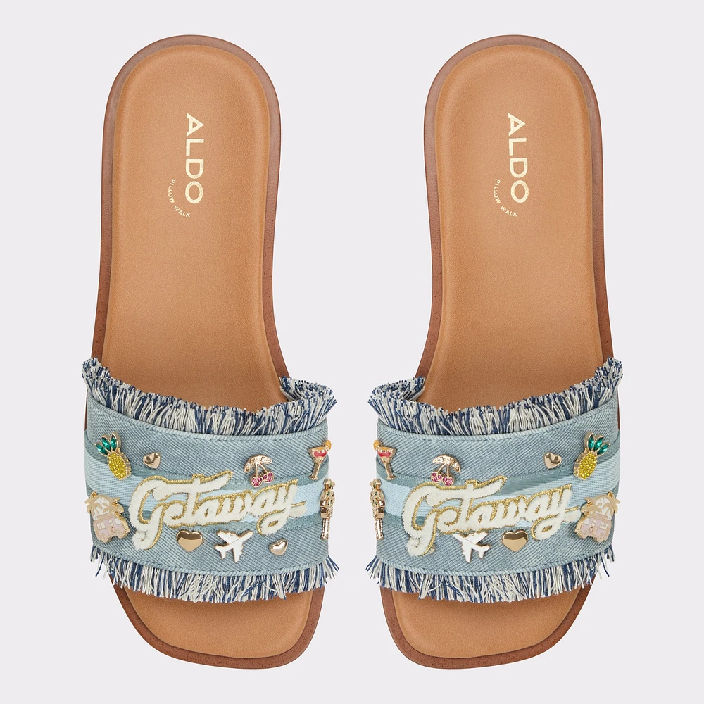 Beachside Denim Women's Flat Sandals | ALDO Canada