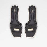 Darine Black Women's Flat Sandals | ALDO US