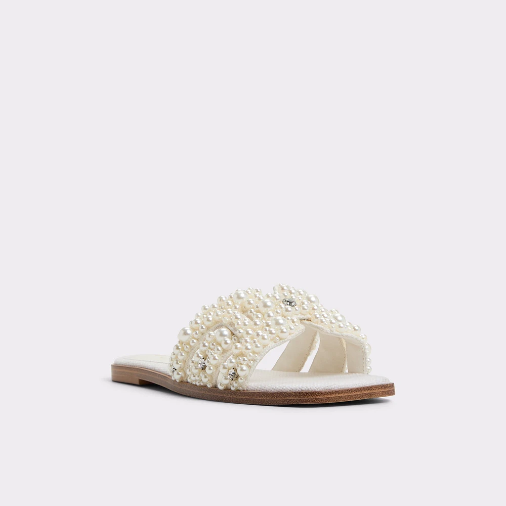 Eleny White Women's Flat Sandals | ALDO Canada