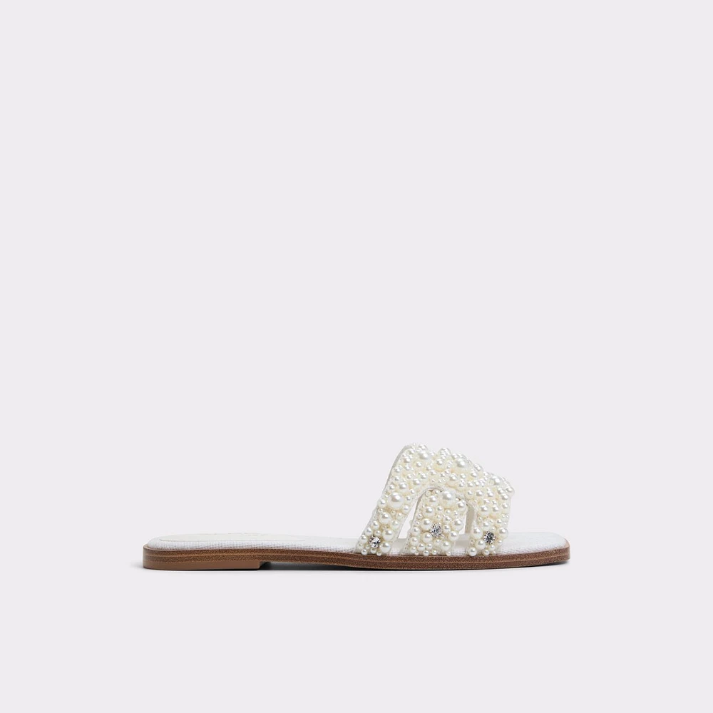 Eleny White Women's Flat Sandals | ALDO Canada