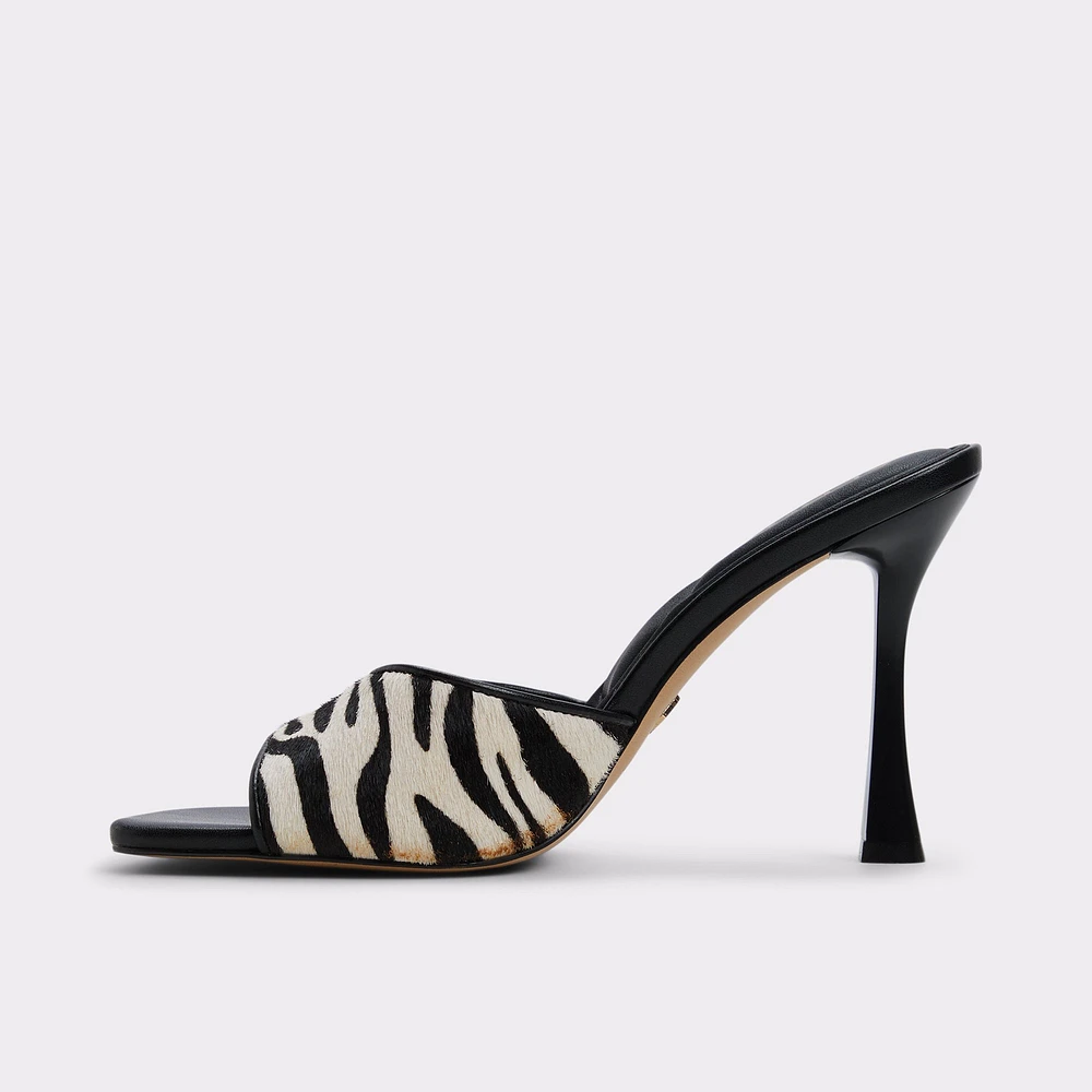 Evadalia White/Black Women's Heeled mules | ALDO US