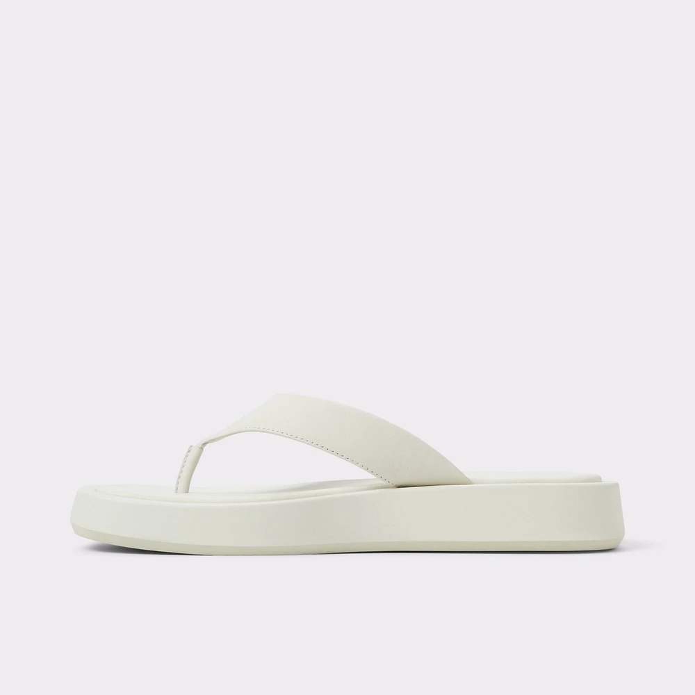 Grettle White/Bone Women's Flat Sandals | ALDO US