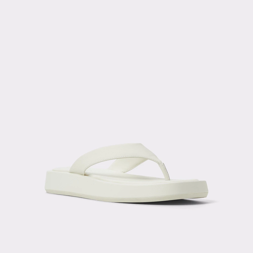 Grettle White/Bone Women's Flat Sandals | ALDO US