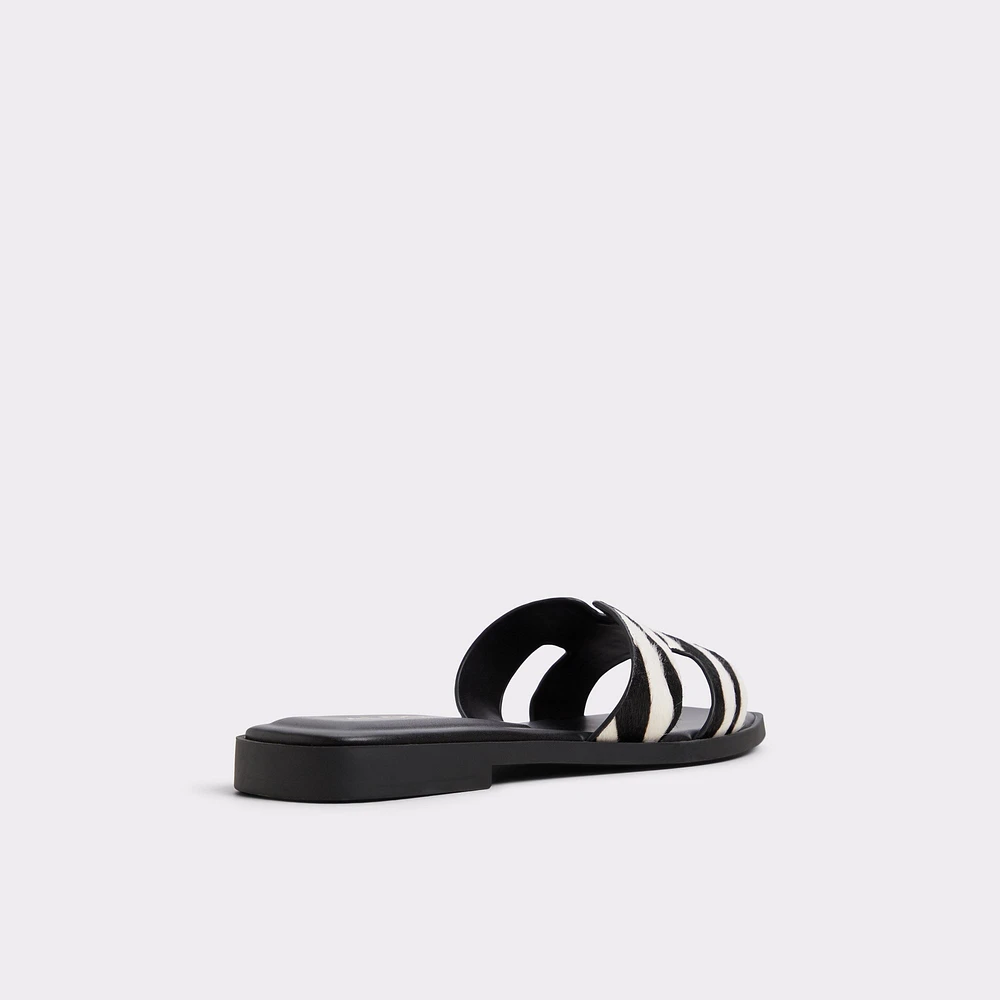 Itsandal White/Black Women's Flat Sandals | ALDO Canada
