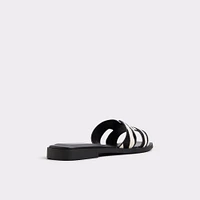 Itsandal White/Black Women's Flat Sandals | ALDO Canada