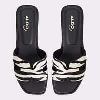 Itsandal White/Black Women's Flat Sandals | ALDO Canada