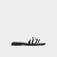 Itsandal White/Black Women's Flat Sandals | ALDO Canada