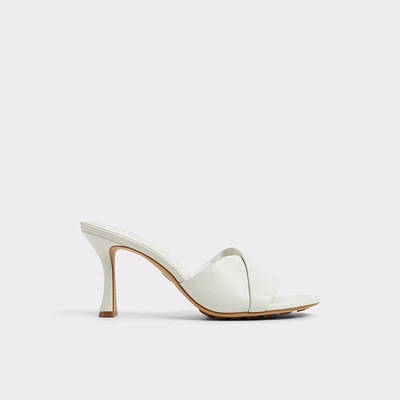 Lyhanna White/Bone Women's Heeled mules | ALDO Canada
