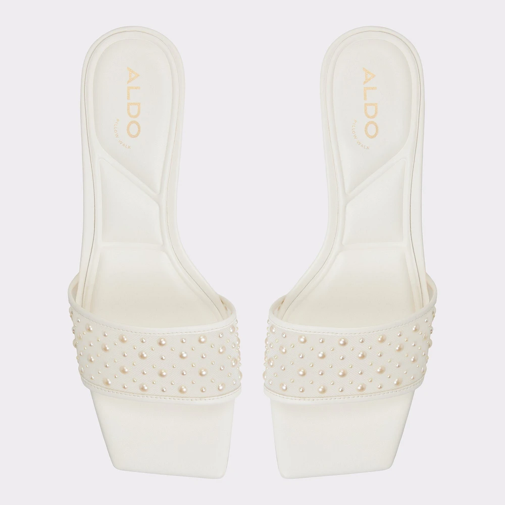 Pearlia White Women's Heeled mules | ALDO Canada