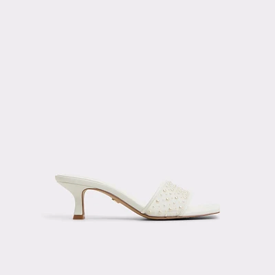 Pearlia White Women's Heeled mules | ALDO Canada